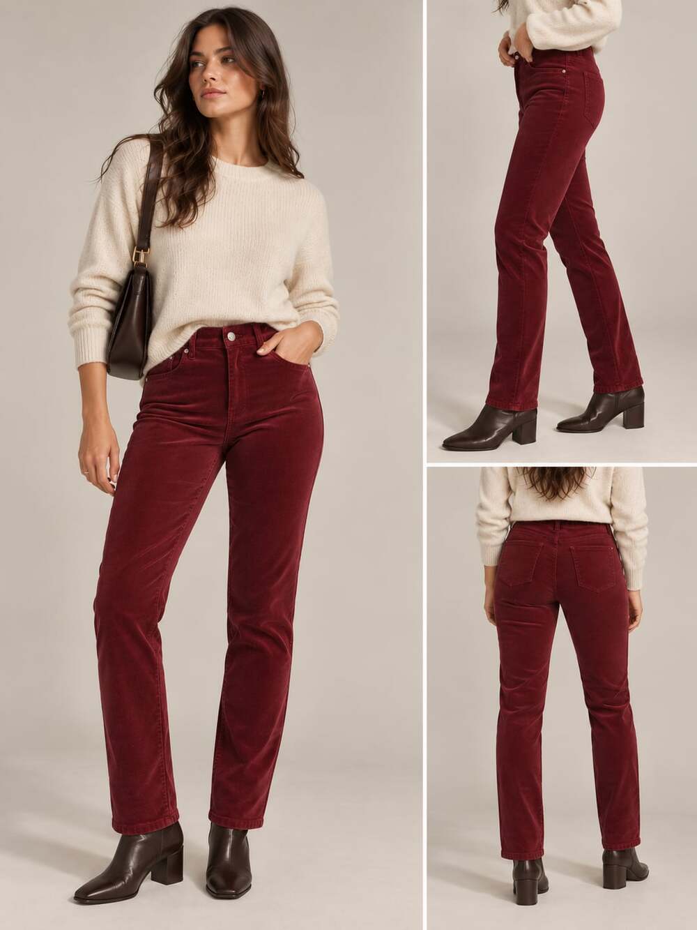 Michael Kors Deep Red Burgundy Corduroy Pants Size 14